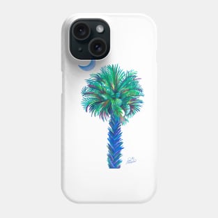 Palm Tree at Night outline Phone Case