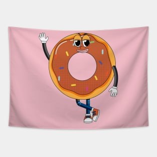 Donut cartoon character Tapestry