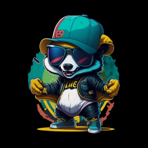 cute panda hip-hop by Rizstor