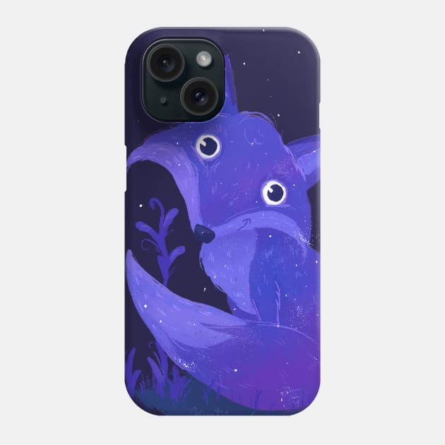 Space Fox Phone Case by Khatii