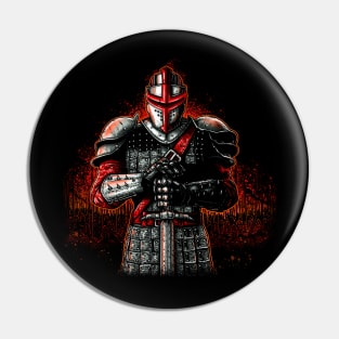 Patriotic Medieval Knight Red Pin