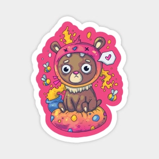 bear moody pot honey cartoon Magnet