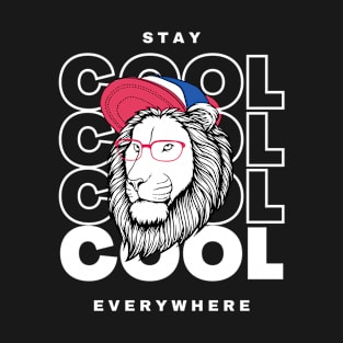 Stay cool everywhere, Lion head T-Shirt