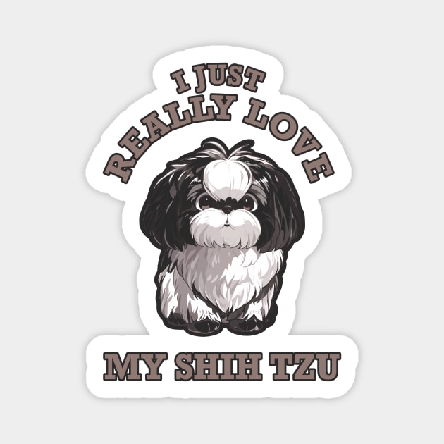 Kawaii - I Just Really Love My Shih Tzu Magnet by Kawaii Kingdom