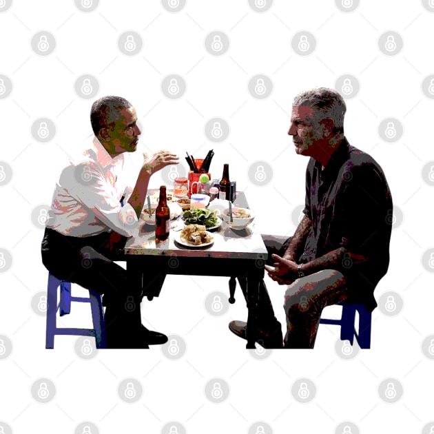 Obama with Anthony Bourdain by Stevendan