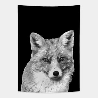 Black and White Fox Tapestry