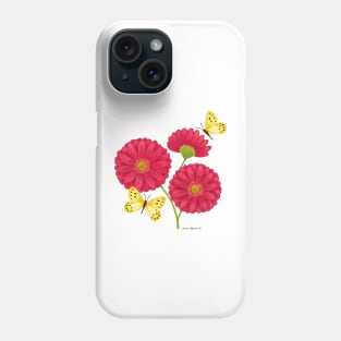 Gerberas and Butterflies Phone Case