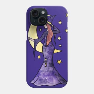 Purple Moon Witch Phone Case