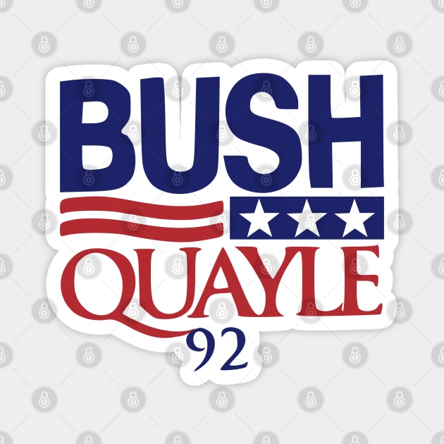 Vintage 1992 Presidential Election Campaign Button George Bush Dan Quayle Magnet by Yesteeyear