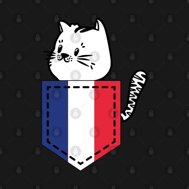 Patriotic Pocket Pussy - Cat Lover -  French Patriot by PosterpartyCo