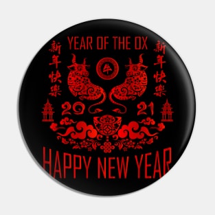 Happy New Chinese New Year of the Ox 2021 Pin