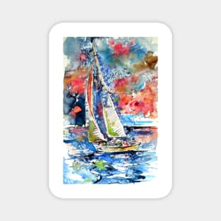 Sailboat with seaguls Magnet