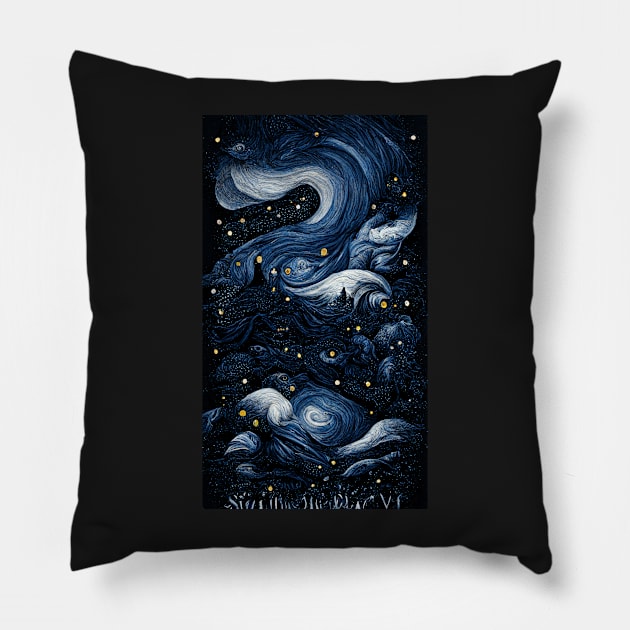 The sky at night Pillow by ai1art