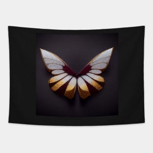 red, diamond and gold butterfly 02 Tapestry