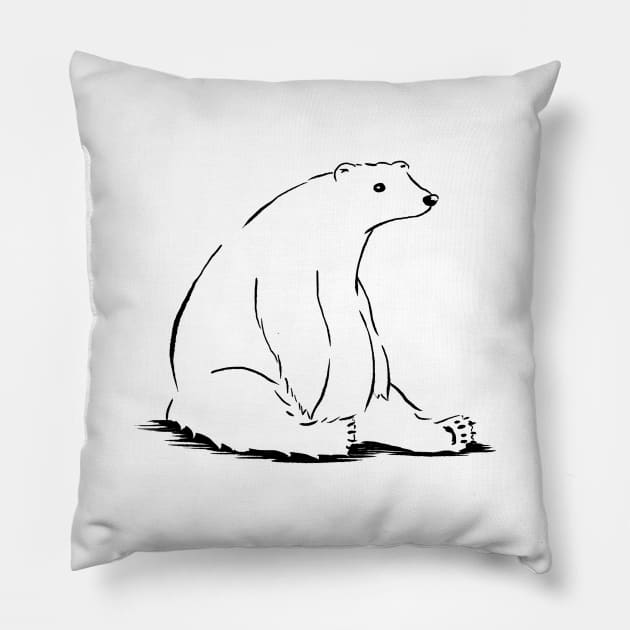 Polar Bear Pillow by JobbaWorksOfficial