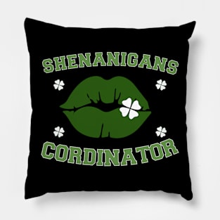 Shenanigans Coordinator retro St. Patricks Day lucky Teacher Pillow