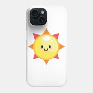 SUN CUTE KAWAII ANIME WEATHER KAOMOJI EMOTICON CARTOON Phone Case