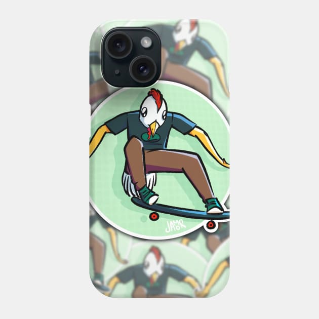 Skate Chicken Pattern Phone Case by jastinamor