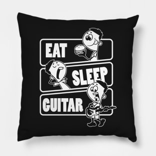 Eat Sleep Guitar Repeat - Gift for a guitar player graphic Pillow