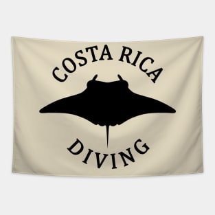 Costa Rica Manta Ray Scuba Diving Tapestry