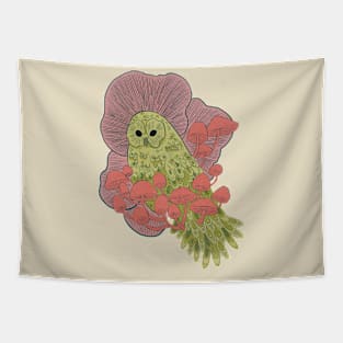 Mushroom owl. Tapestry