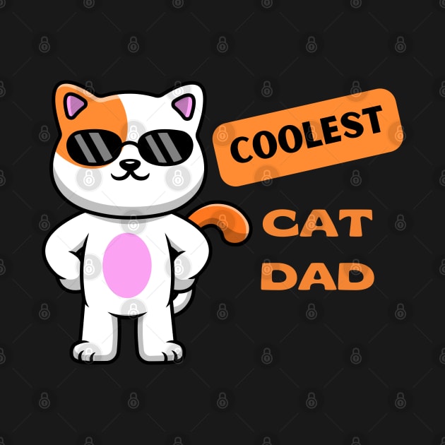 Coolest Cat Dad, Funny Cat Fathert by docferds