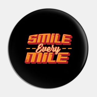 Smile Every Mile Running Marathon Runner Gift Pin