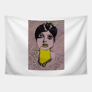 Mod  Glam Girl Portrait Tapestry