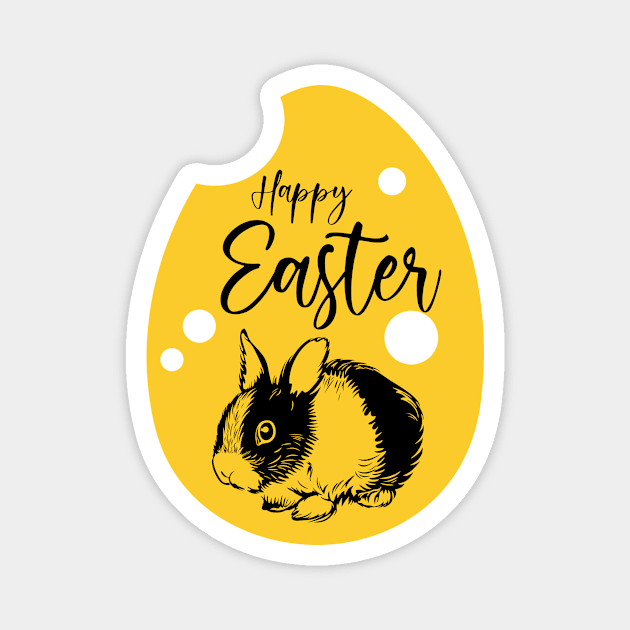 Easter bunny and egg Magnet by My Happy-Design