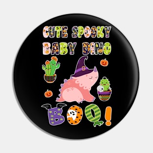 Cute Spooky Baby Dino Halloween Boo No. 4 Pin