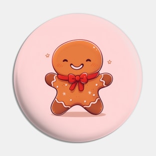 smiling gingerbread cookie Pin