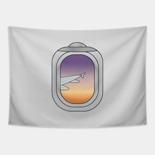 Sunrise / Sunset View from Plane Window Tapestry