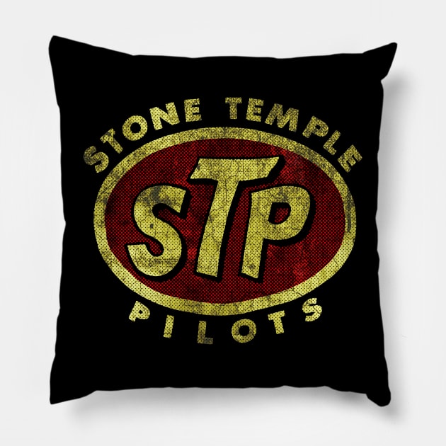 Stone Temple Pilots- Retro Halftone-Vintage Style Pillow by Mr.FansArt