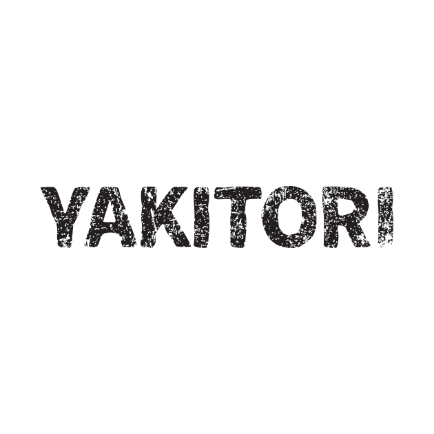 Japanese Grilled Chicken (yakitori) japanese english - black by PsychicCat