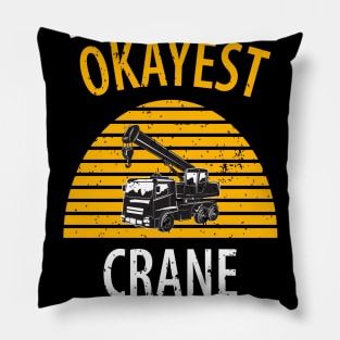 crane driver father father's day construction work Pillow
