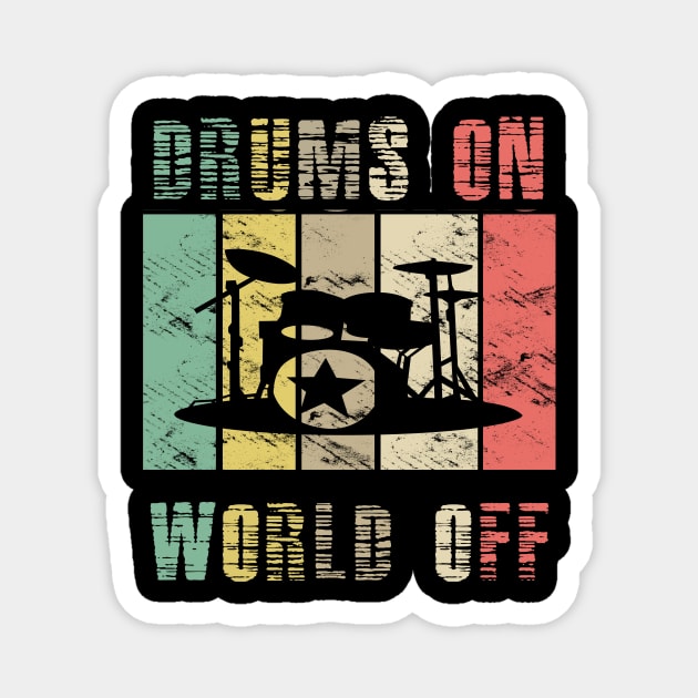 Drums On Retro Magnet by Imutobi