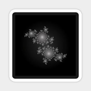 Fractal Coral - Black and White Magnet