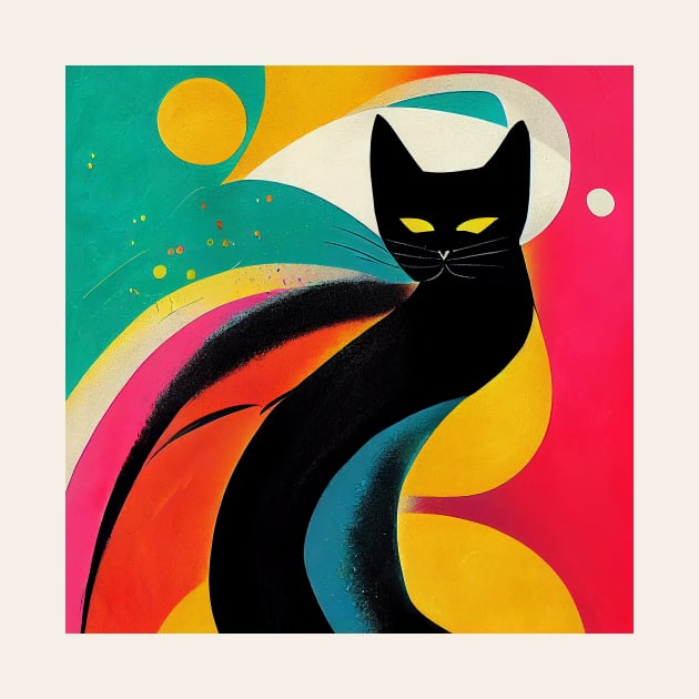 Abstract Cat by n23tees