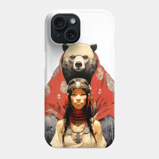 National Native American Heritage Month: "The Bear Mother" or "The Woman Who Married a Bear" Phone Case