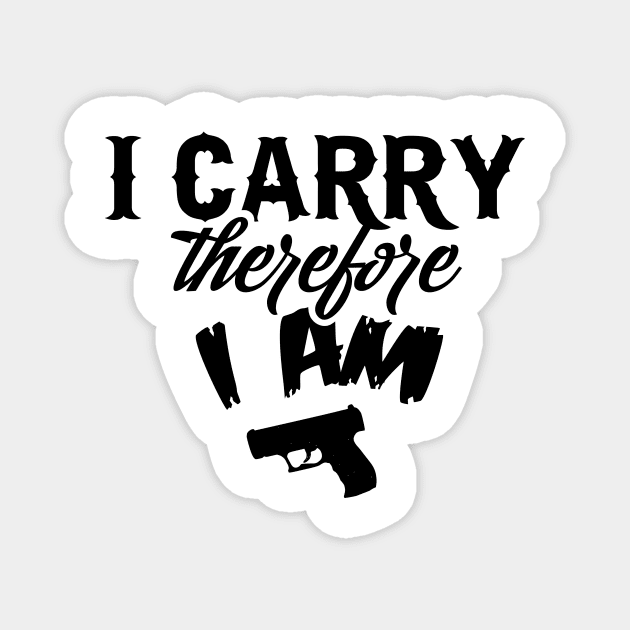 I carry therefore I am (black) Magnet by nektarinchen