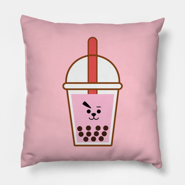 cooky bubble tea Pillow by dixieulquiorra