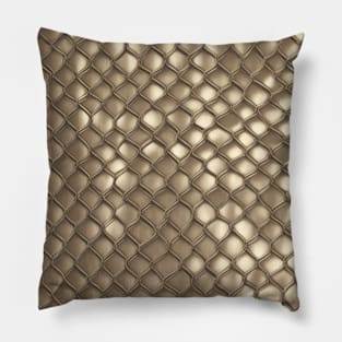 Gold chainmail styled pattern Pillow