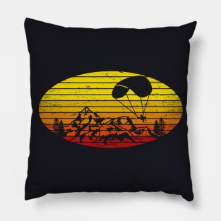 Paragliding retro Paraglider vintage Pillow