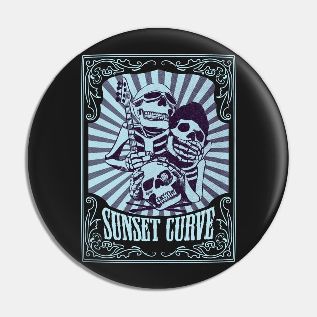 SUNSET CURVE BAND TSHIRT #1 Pin by ARTCLX