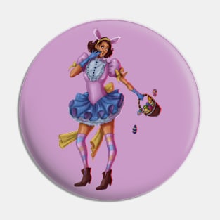 Clumsy pinup with Easter eggs Pin