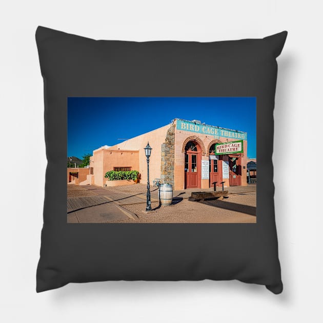 Allen Street in Tombstone, Arizona Pillow by Gestalt Imagery