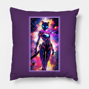 Anime Sci-Fi Cat Girl | Quality Anime Girl Artwork | Manga Girl Anime Art Pillow