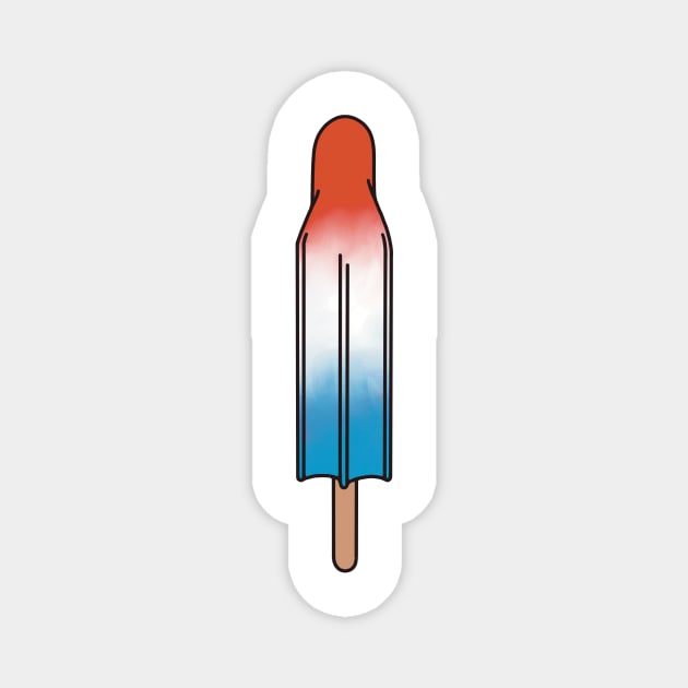 Watercolor Rocket Pop Popsicle Magnet by murialbezanson