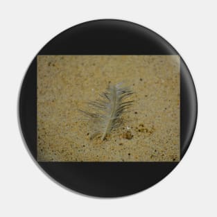 Feather in the sand Pin