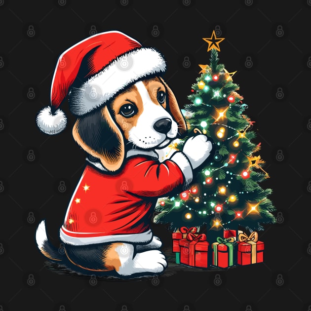 Beagle Dog Christmas by Graceful Designs